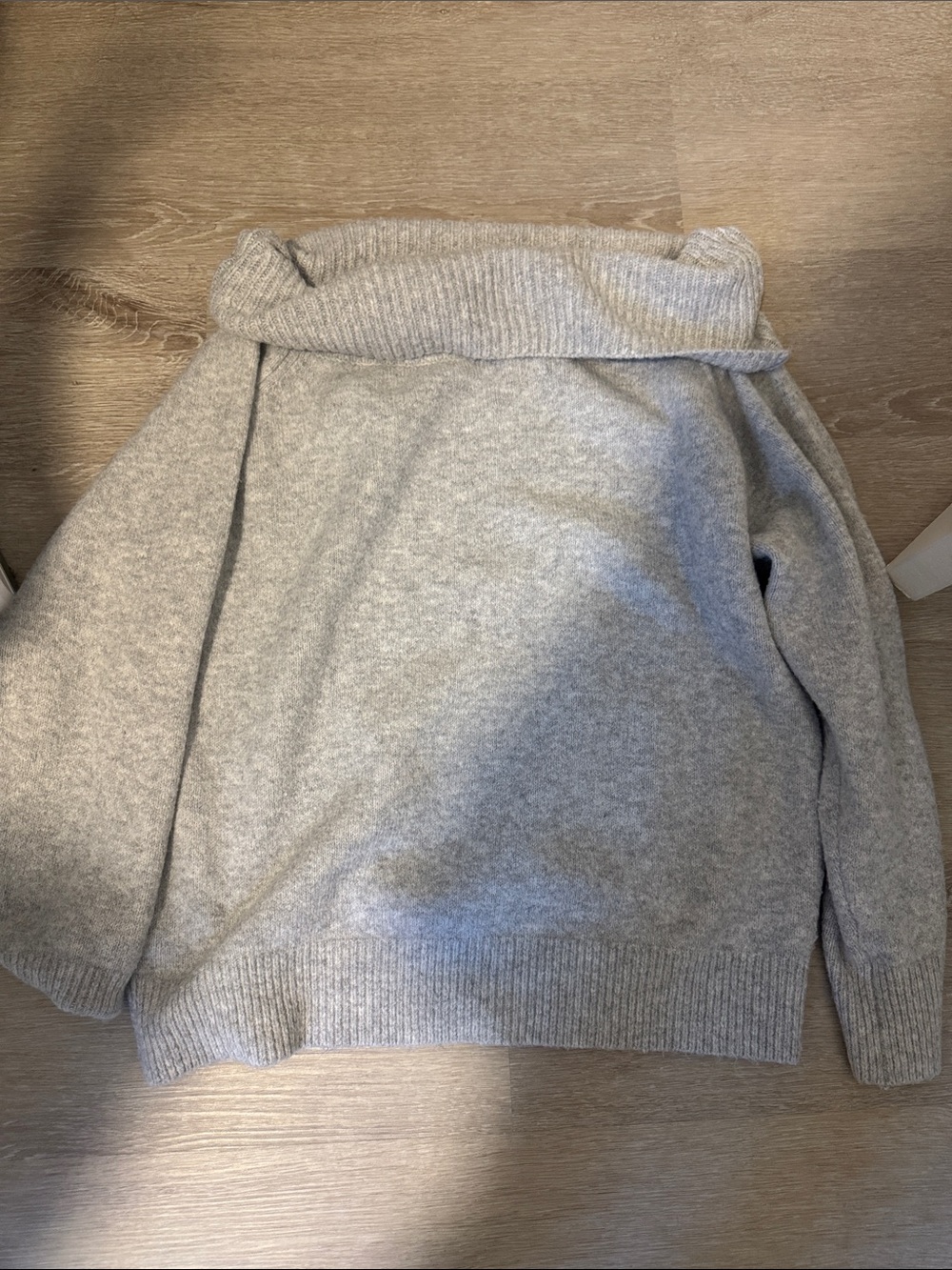Women's OVERSIZE Off-the-Shoulder Heather Gray Sweater